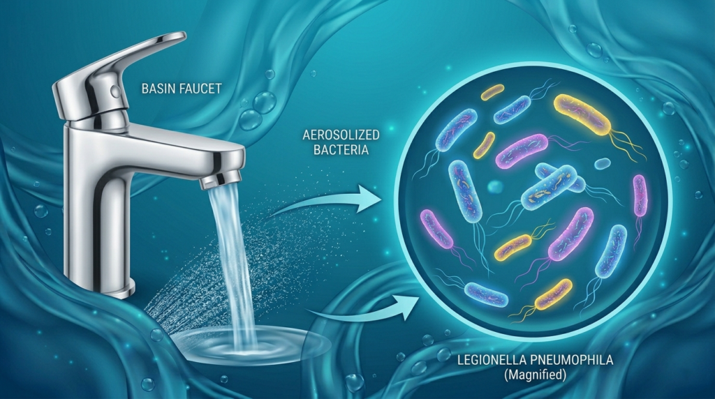 Legionella coming from a tap